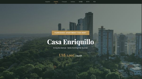 Casa Enriquillo website screenshot