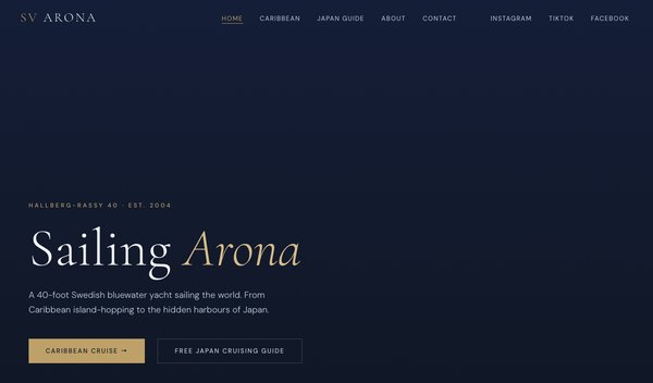 Svarona website screenshot